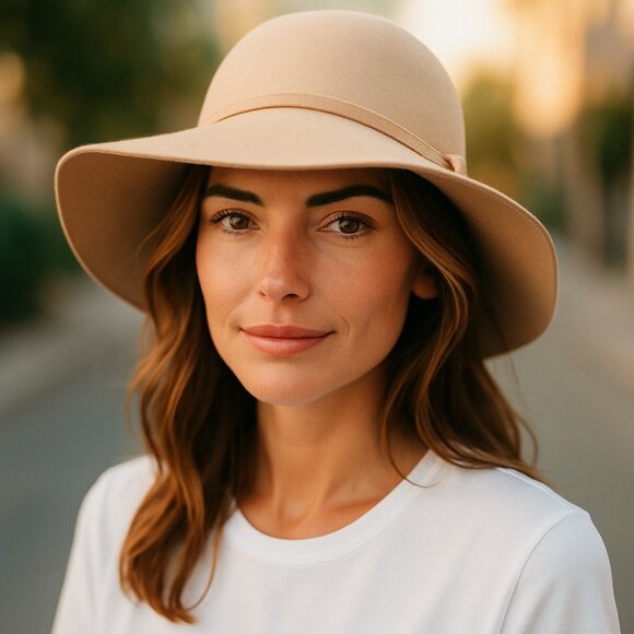 Felt Wide Brim Floppy Hat - Picture 1 of 6